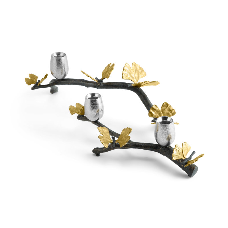 Butterfly Ginkgo 5.5" Candleholders