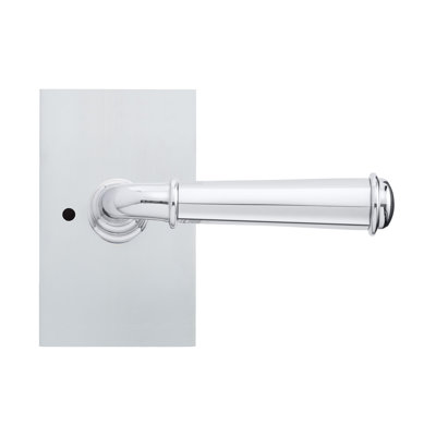 Bravura 840-8 St. Charles Privacy Lever on Rectangular Contemporary  Rose in Polished Chrome