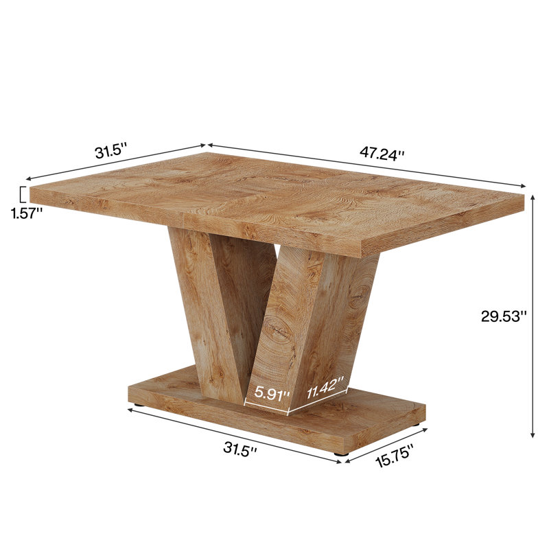 Bernadete Dining Table, Light Oak, Light Oak