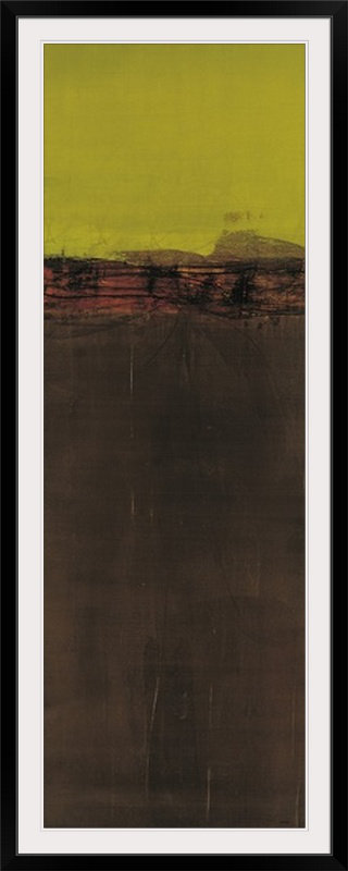 «Vertical Scene» «For Scene II» par Sarah Stockstill, reproduction d'art, H 44 po x l 20 po x P 1 po, Cadre noir