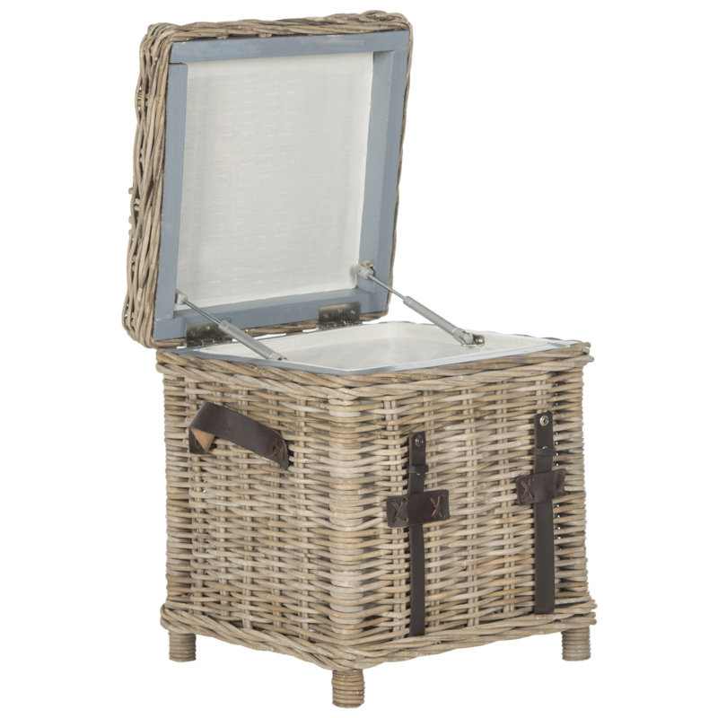Table de bout avec rangement Vin, Naturel