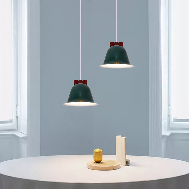 Luminaire suspendu en forme de cloche à 1 lumière en fer pour fille