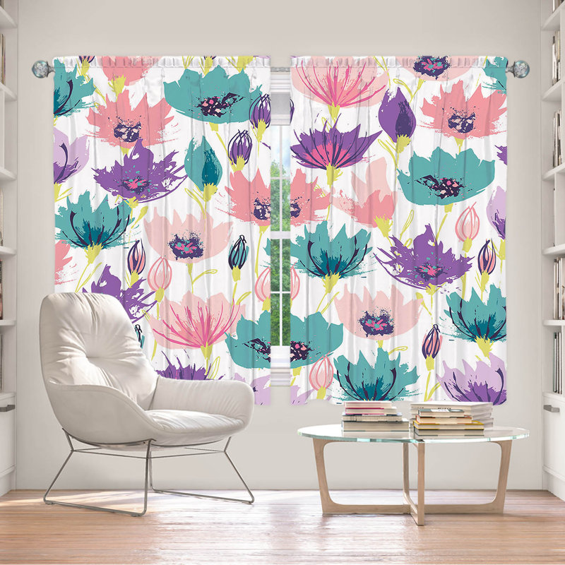 Paire de rideaux obscurcissant en polyester Elkita, L 40 po x L 61 po