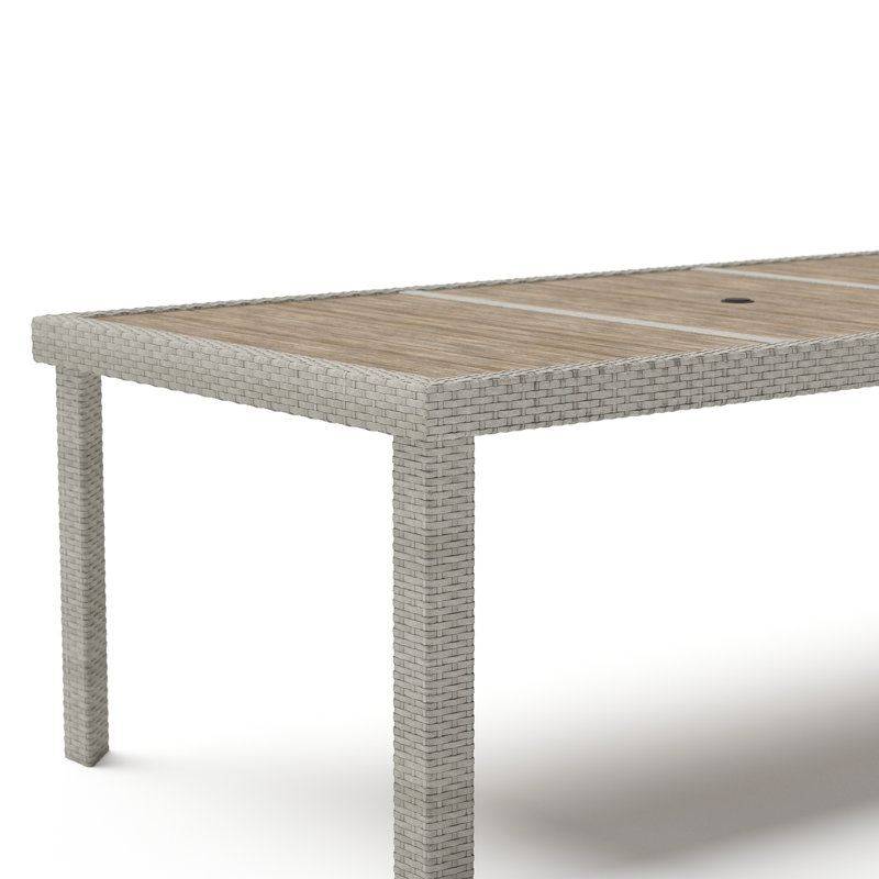 Ehrenfried Outdoor Square Dining Table, Gray
