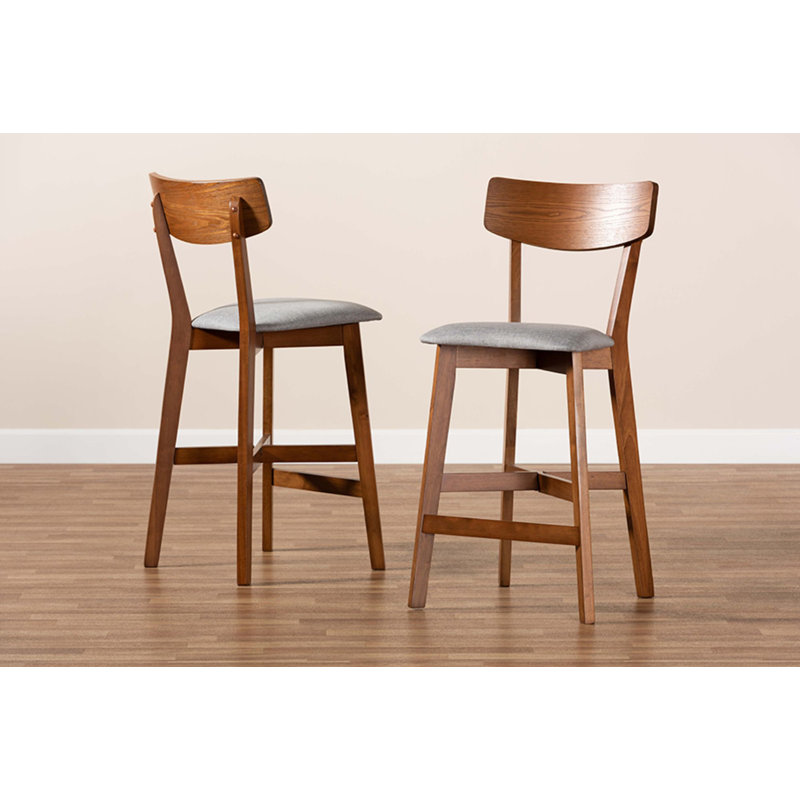 Upholstered Counter Stool with Solid Wood Frame, Counter Stool (26” Seat Height)