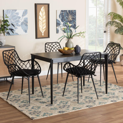 Hileman 4 - Person Rattan Dining Set by Corrigan Studio