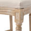Chaises de bar Amando d'une hauteur de 30 po, tabourets de bar rembourrés en bois massif, tabourets de bar en bois de style champêtre français classique, techniques de tréfilage et de sculpture-129766991-131139520