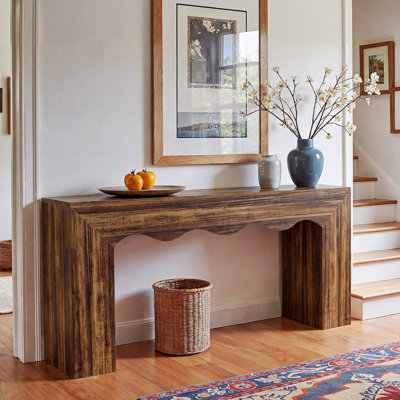 160 cm Console Table with Wavy Design