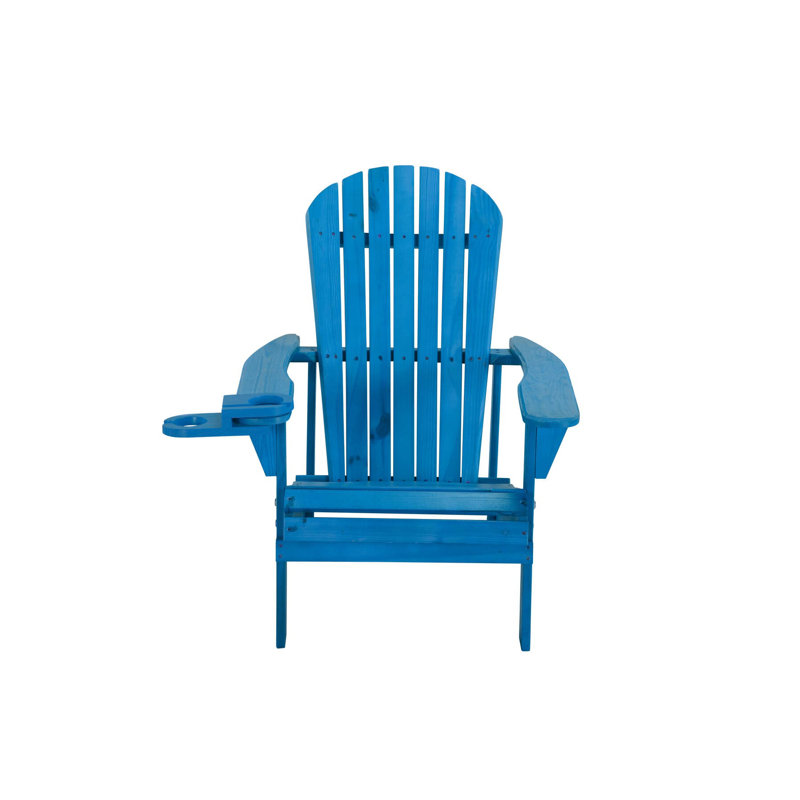 Artiana Pine Outdoor Adirondack Chair, Sky Blue