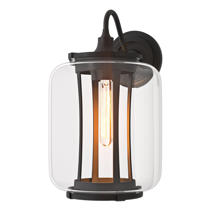 Fairwinds Outdoor Sconce - Clear Glass, 14.7" H x 9" W x 11.2" D, White