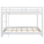 Lit superposé grand en bois avec échelle, blanc