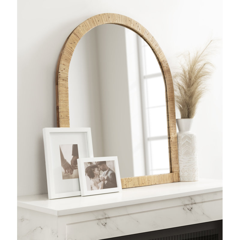 Miroir mural Ashwini, H 32 po x l 28 po, Naturel