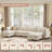 Solena  161.4" W 6-Piece Upholstered Modular Sectional  Sofa With Solid Wood Base-2101836982
