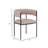 Mccolister Upholstered Dining Chair With Padded Seat And Open Back Design Powder-Coated Iron Frame Mccolister Collection-864800568-851444177