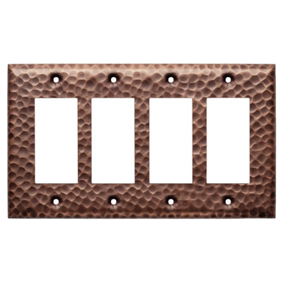 Hand Hammered 4-Gang Rocker Wall Plate