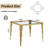 35.43" Contemporary Square Dining Table With Tempered Glass Top And Stainless steel Legs,kitchen table,dining table-109101078-109101083