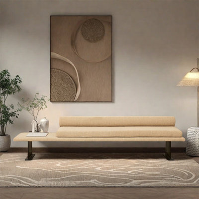 Banc simple, banc de repos, base en métal à longues bandes