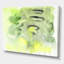 Étang abstrait vert et jaune - Peinture sur toile-59780268-59724897