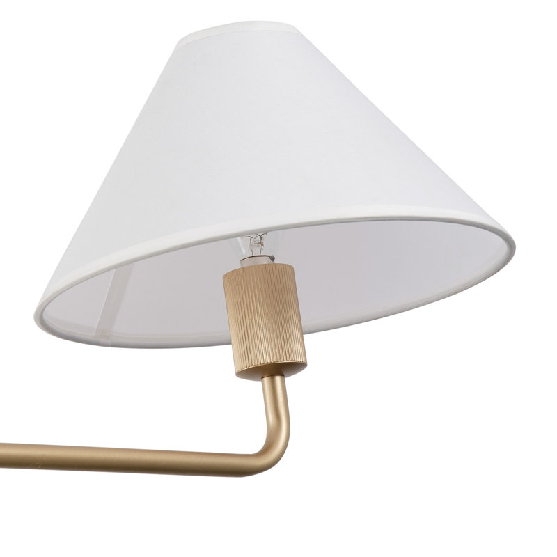 Luminaire suspendu 2 lumières en fer blanc, Doré