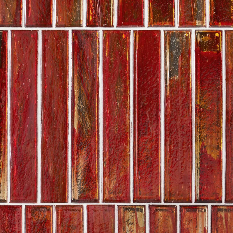 Komorebi 2x12 Brick Polished Glass Subway Tile