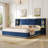 Calviano Upholstered Platform Bed With Wingback Headboard, LED Lighting, And Storage Side Panels-117216288-117216292