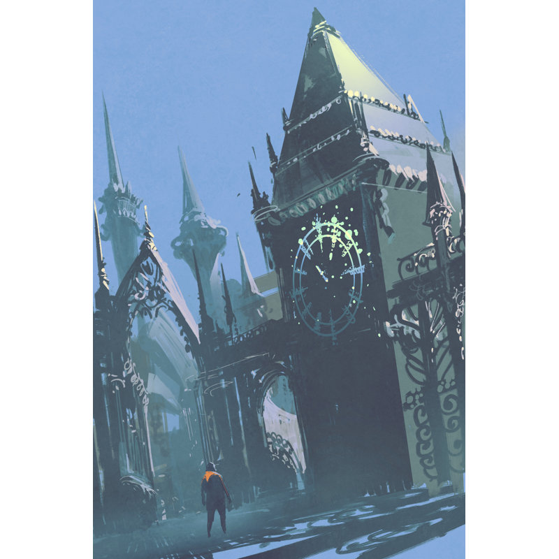 Clock Tower - Wrapped Canvas Print, 76cm H x 51cm W x 3.8cm D
