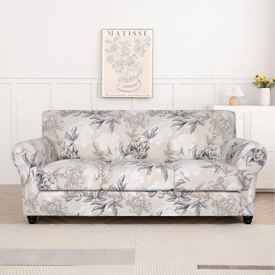 Stretch Floral Pattern Sofa Cover