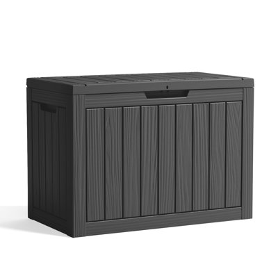 Lockable Resin Deck Box,outdoor Black Storage Box For Patio Furniture,package Delivery Box, Garden Tools Storage by LGHM