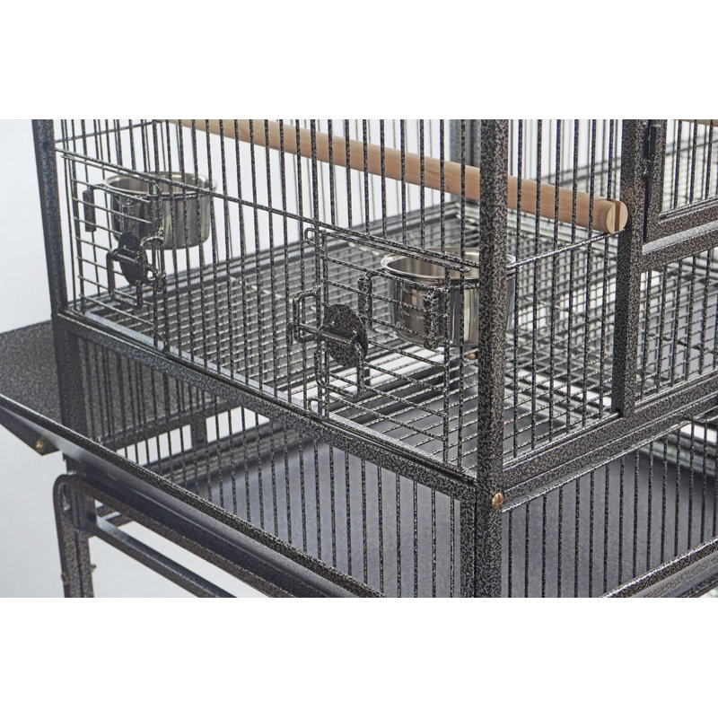 Double Bird Cage with PlayStand, 55.12" Tall.