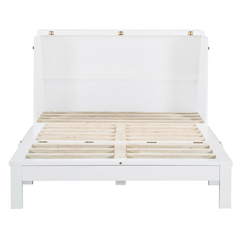 Lit escamotable avec grands tiroirs Murphy, Lit double, Blanc