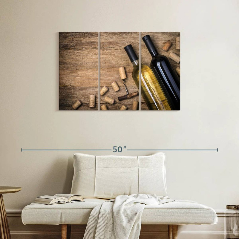 Yarlin rouge et vin blanc, H 24 po x l 38 po