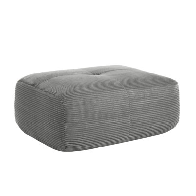 & Corner Featuring Grey Corduroy, Pillows For A Comfortable Feel, Ergonomic Curved Seat Corduroy With Multi - Angle , Widened Footrest Leg Support