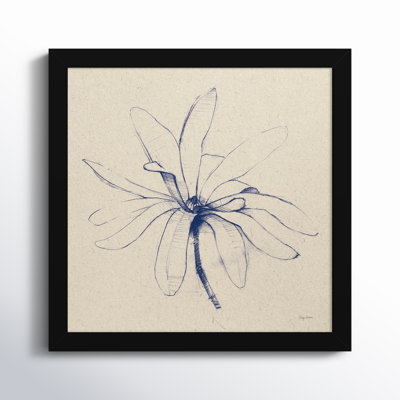 Modern Vintage Floral I Indigo by Everlean - Single Picture Frame Print