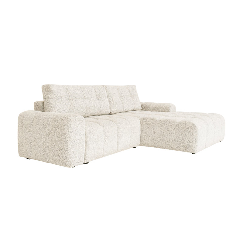 Sofa Bed, Right -sided, Beige, 94cm H x 268cm W x 184cm D