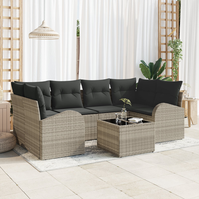 234cm Wide Patio Sofa with Cushions