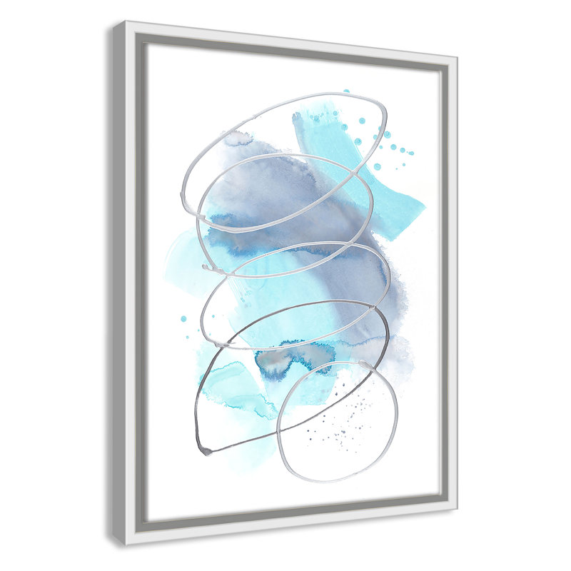 Pool Party 2 - Cadre flottant, reproduction d'art sur toile, Cadre blanc, H 16 po x l 12 po x P 2 po