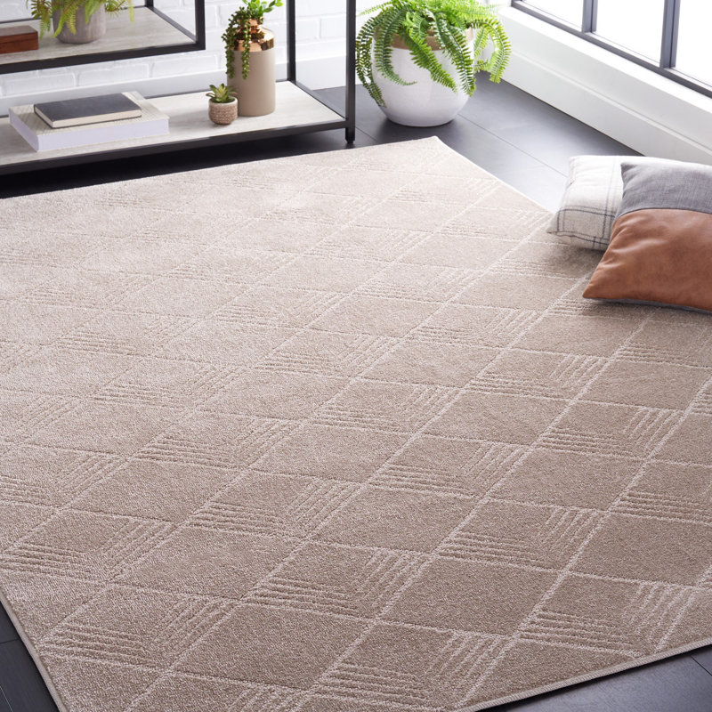 Pattern And Solid Performance Geometric Rug, Rectangle 9' x 13'