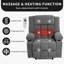 Fauteuil inclinable manuel surdimensionné de 37,4 po avec massage thermique, fauteuil à bascule avec porte-gobelets, poches latérales-1172922698