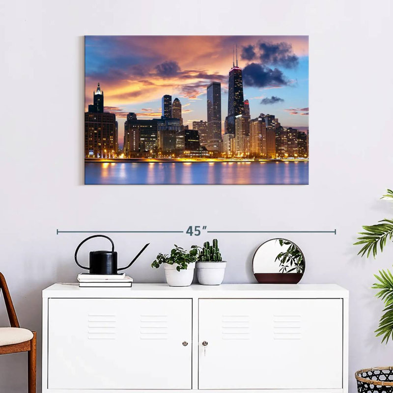 Horizon urbain de Hannes, Chicago, H 24 po x l 36 po