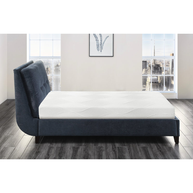 Matelas simple de 10 pouces, mousse gel, ferme, blanc, tissu, mousse respirante, respirant, améliore la qualité du sommeil