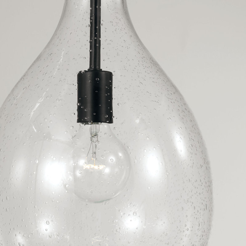 Pendentif 1 Lumière goutte d'eau, Noir