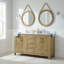 Armoire 55 "avec plateau en granite, armoire en bois massif avec double évier en chêne 55" Cerny-1237742648-1237742647
