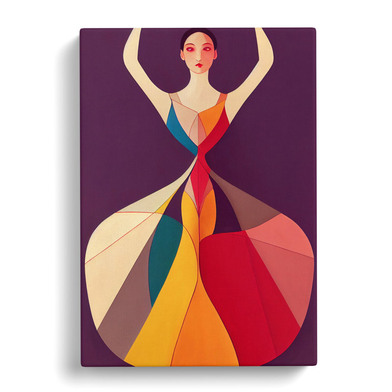 Abstract Ballerina No.6 - Wrapped Canvas, 76cm H x 50cm W x 3cm D