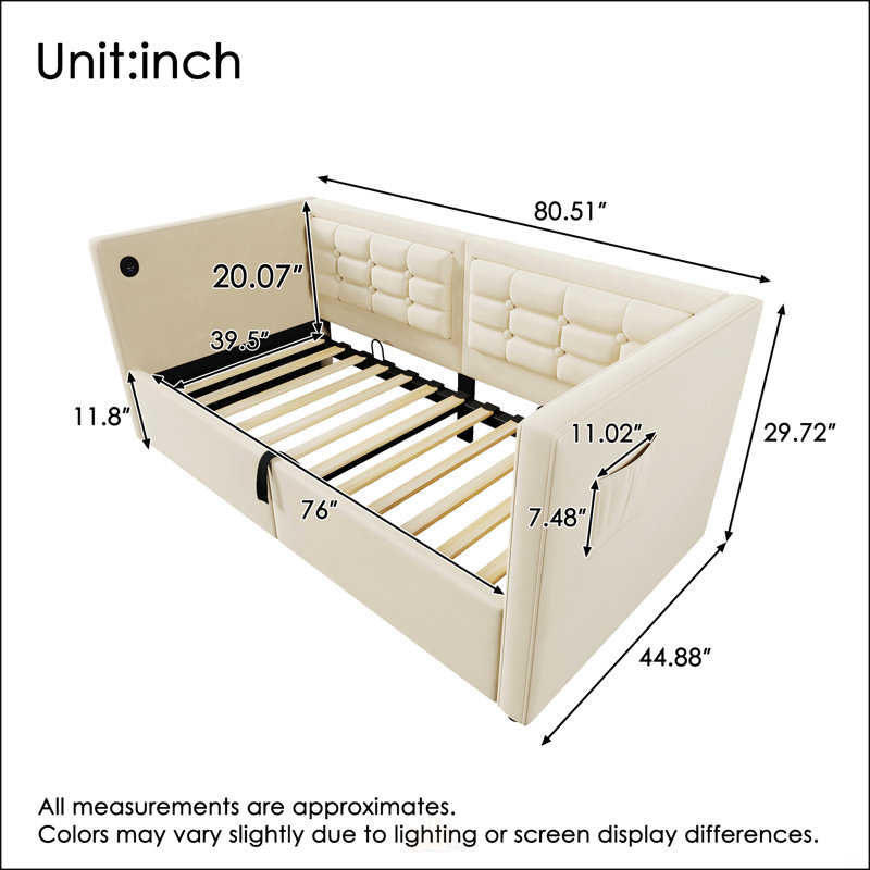 Upholstered Twin Size Daybed