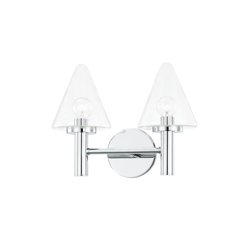 Éclairage pour meuble-lavabo à 2 lumières, Chrome poli