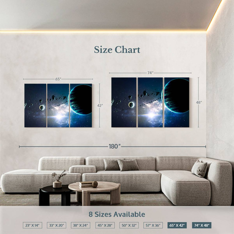 Oberle Planets And Nebula, 48" H x 74" W
