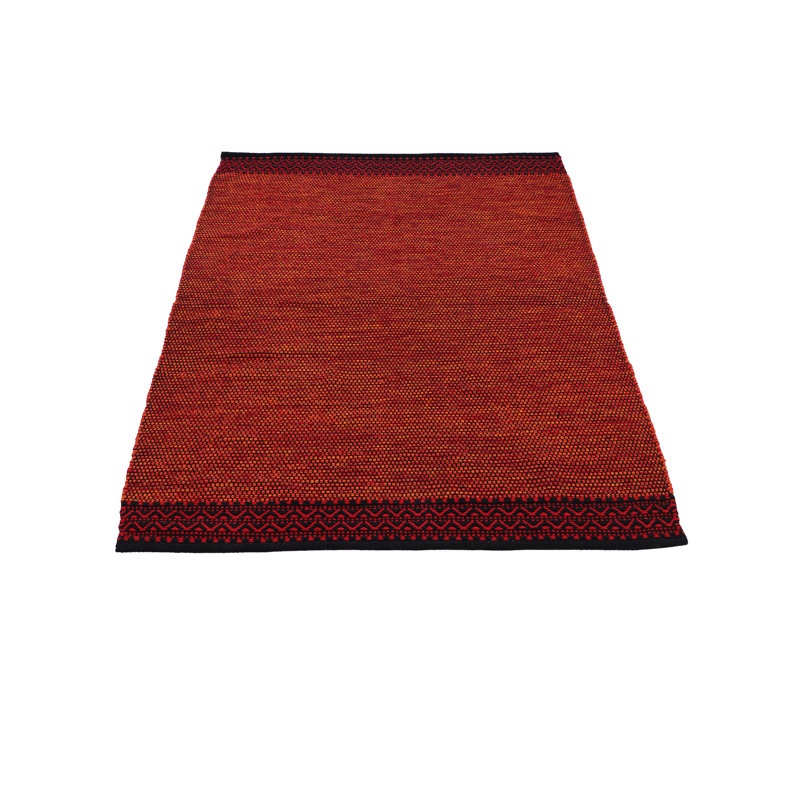 Kilim Mia Hand Woven Flatweave Cotton Red Rug, Rectangle 200 x 290cm