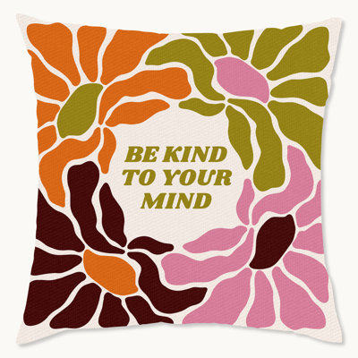 Coussin décoratif intérieur / extérieur en polyester Retro Floral