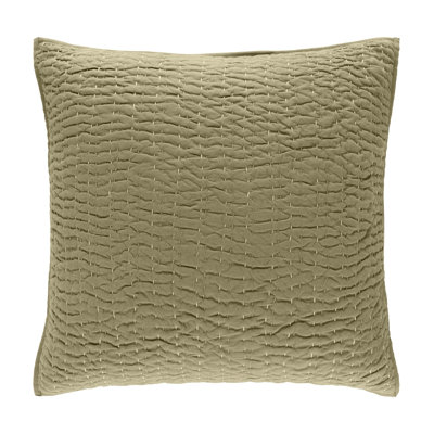 Deepali Kantha Olive Quilted Sham