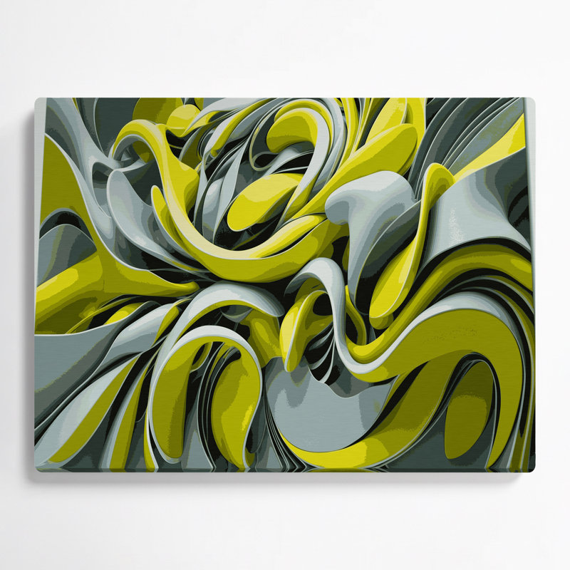 «Biomorphic Abstraction 19», art mural en métal vert